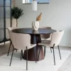 New Wohnen Esszimmer Möbelset mit rundem Tisch - Crystono (fünfteilig)