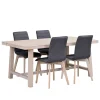 Sale Wohnen Esszimmer 4-Personen Gruppe White Wash - Dioca (fünfteilig)