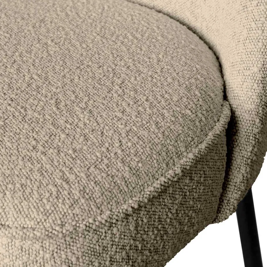 Hot Wohnen Esszimmer Polsterbank in Beige Boucle - Laderla