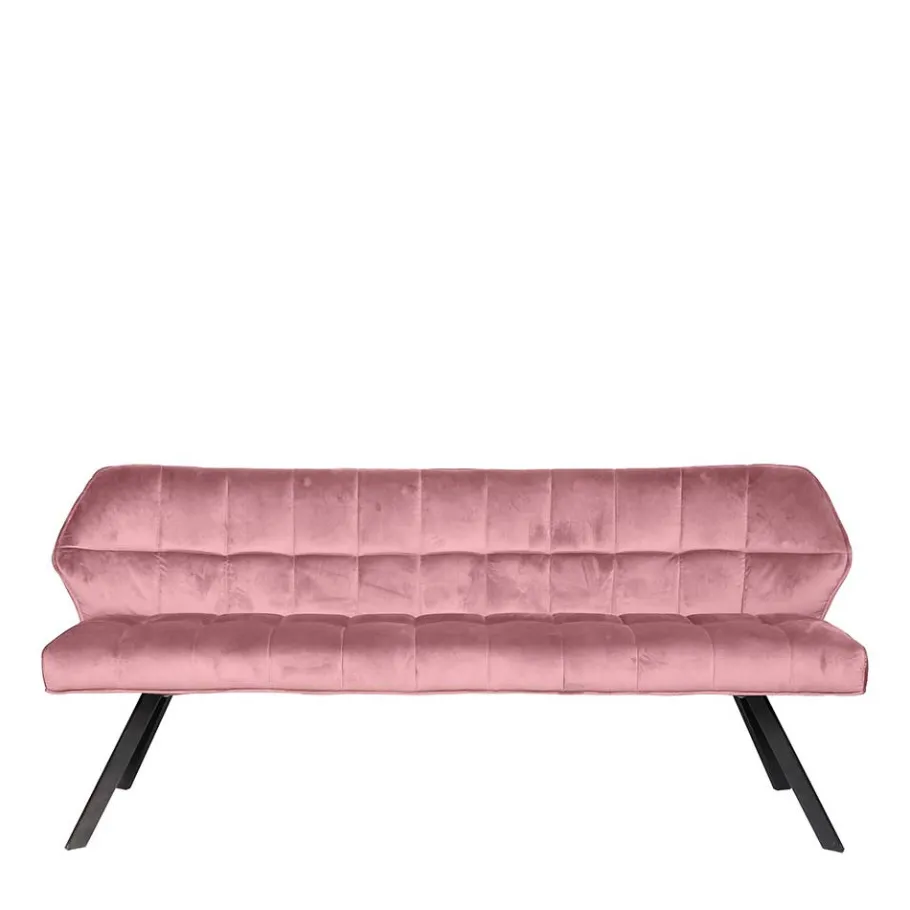 Discount Wohnen Esszimmer Polsterbank in Rosa Samt - Miobelda