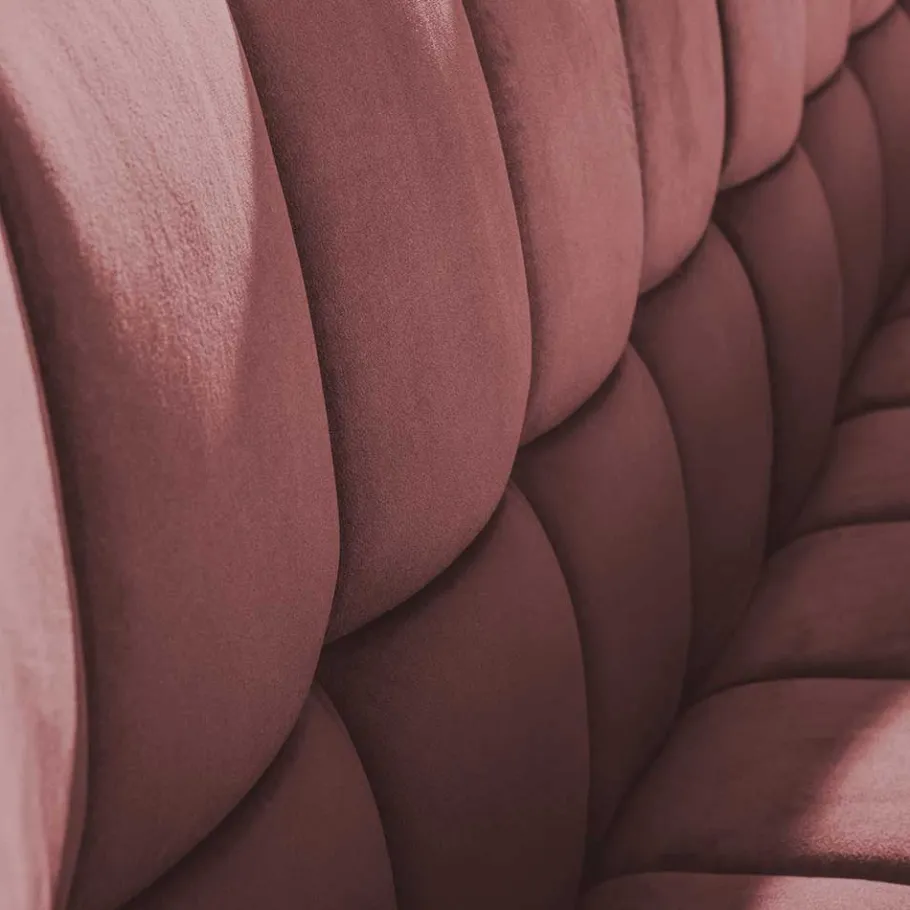 Discount Wohnen Esszimmer Polsterbank in Rosa Samt - Miobelda