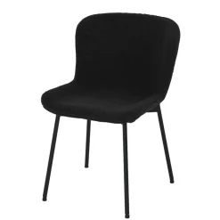 Sale Wohnen Esszimmer Polsterstuhl in Schwarz - Caleena (2er Set)