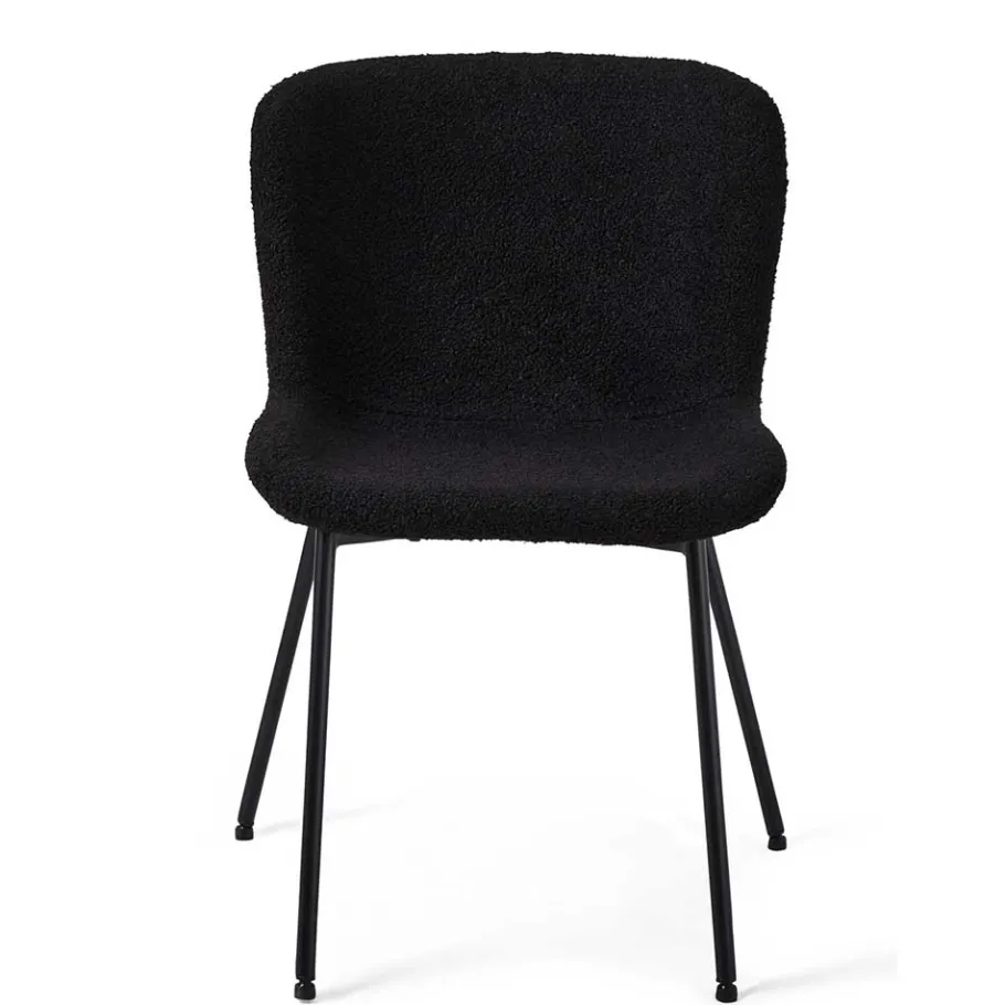 Sale Wohnen Esszimmer Polsterstuhl in Schwarz - Caleena (2er Set)