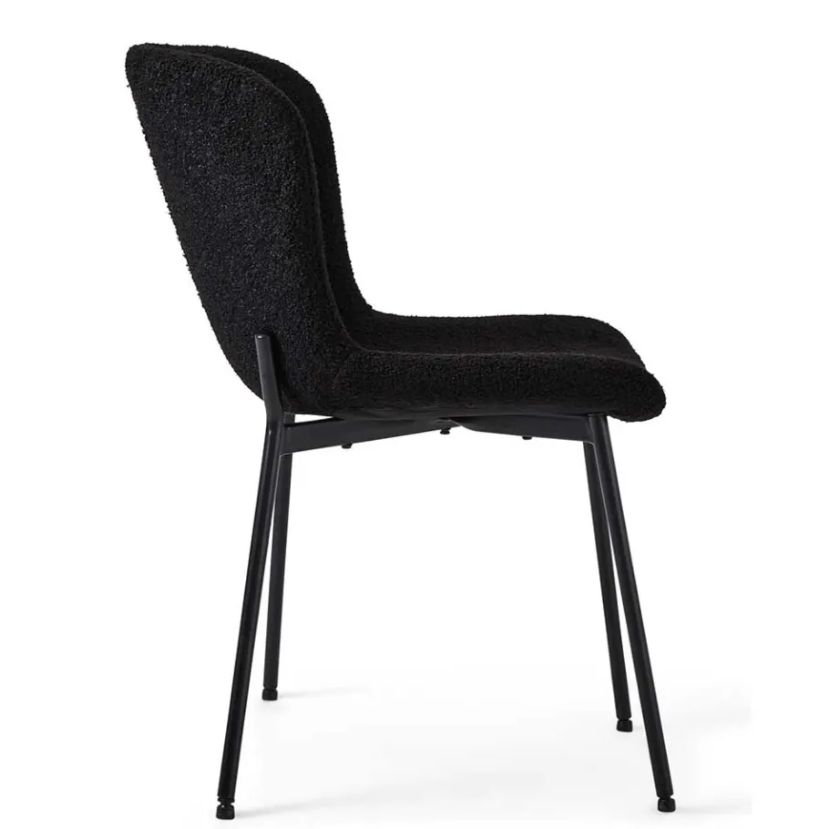 Sale Wohnen Esszimmer Polsterstuhl in Schwarz - Caleena (2er Set)