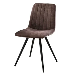 Sale Wohnen Esszimmer Retrostühle in Taupe Samt - Ansga (4er Set)
