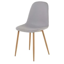 Online Wohnen Esszimmer Schalenstühle in Hellgrau Stoff - Reus (4er Set)