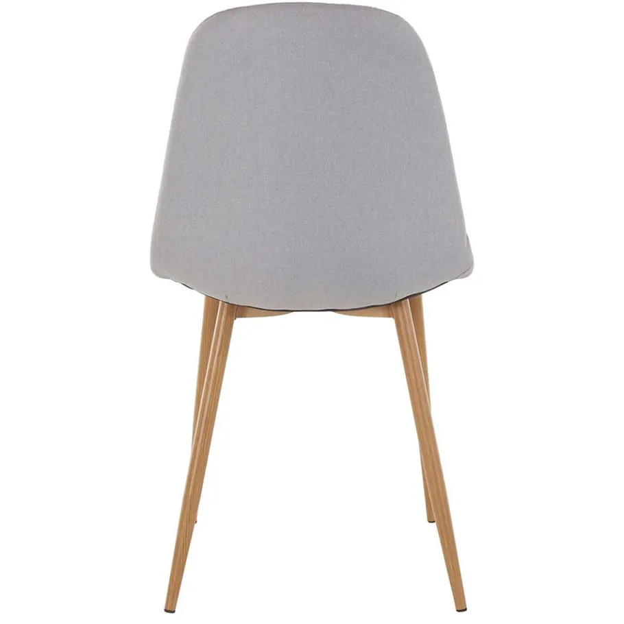 Online Wohnen Esszimmer Schalenstühle in Hellgrau Stoff - Reus (4er Set)