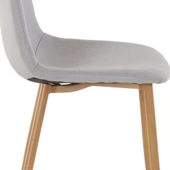 Online Wohnen Esszimmer Schalenstühle in Hellgrau Stoff - Reus (4er Set)