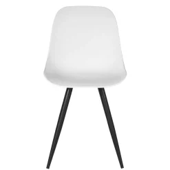 Discount Wohnen Esszimmer Schalenstuhl in Weiß Kunststoff - Saar (2er Set)