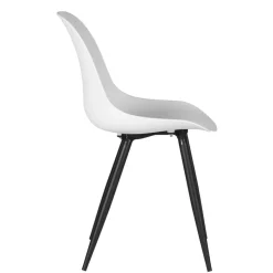 Discount Wohnen Esszimmer Schalenstuhl in Weiß Kunststoff - Saar (2er Set)