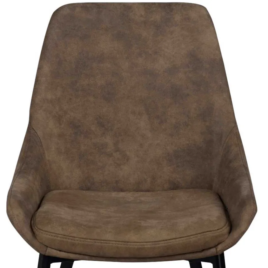 New Wohnen Esszimmer Sitzgruppe in Braun & Schwarz - Elizabeth (siebenteilig)