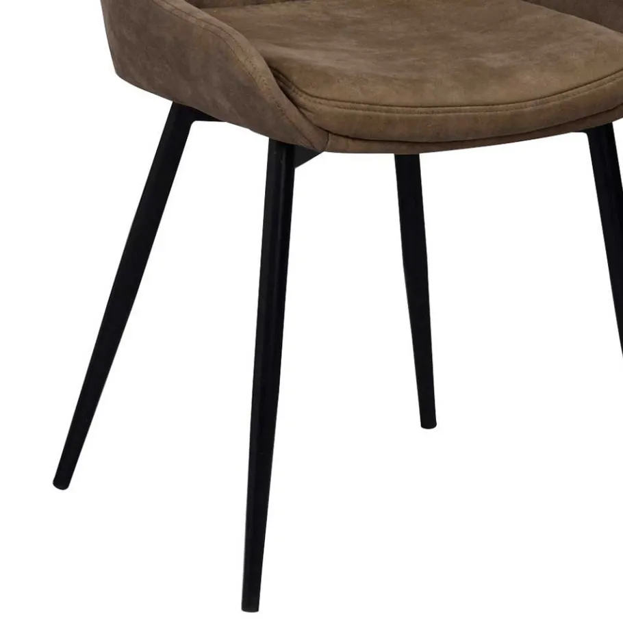 New Wohnen Esszimmer Sitzgruppe in Braun & Schwarz - Elizabeth (siebenteilig)