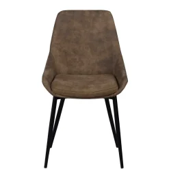New Wohnen Esszimmer Sitzgruppe in Braun & Schwarz - Elizabeth (siebenteilig)