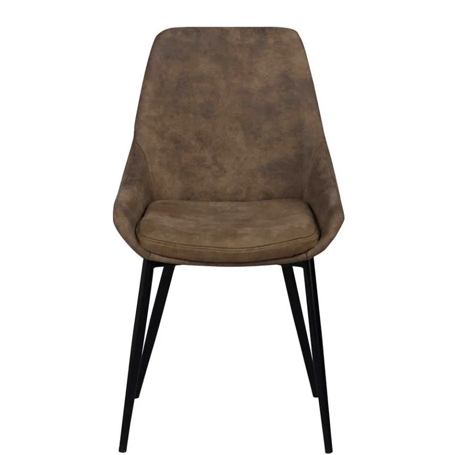 New Wohnen Esszimmer Sitzgruppe in Braun & Schwarz - Elizabeth (siebenteilig)