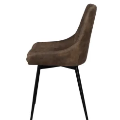 New Wohnen Esszimmer Sitzgruppe in Braun & Schwarz - Elizabeth (siebenteilig)