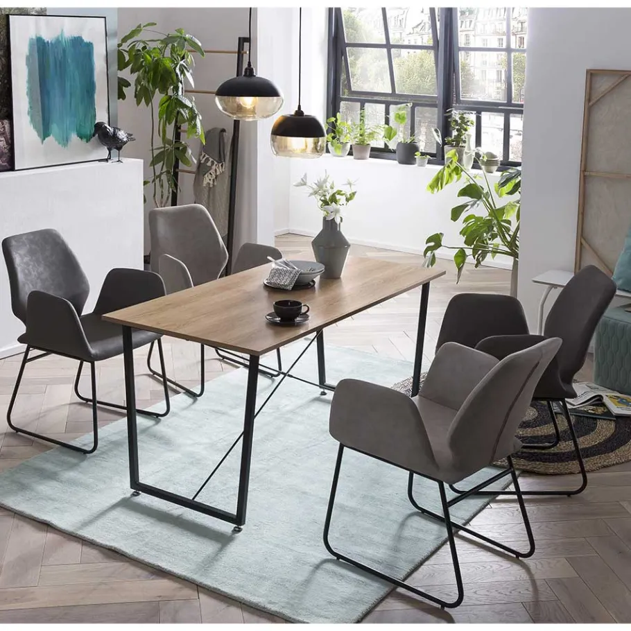 Clearance Wohnen Esszimmer Sitzgruppe mit Armlehnstühlen - Ninjos (fünfteilig)
