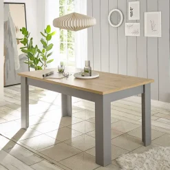Sale Wohnen Esszimmer Tisch in Eiche NB & Lichtgrau - Buleta
