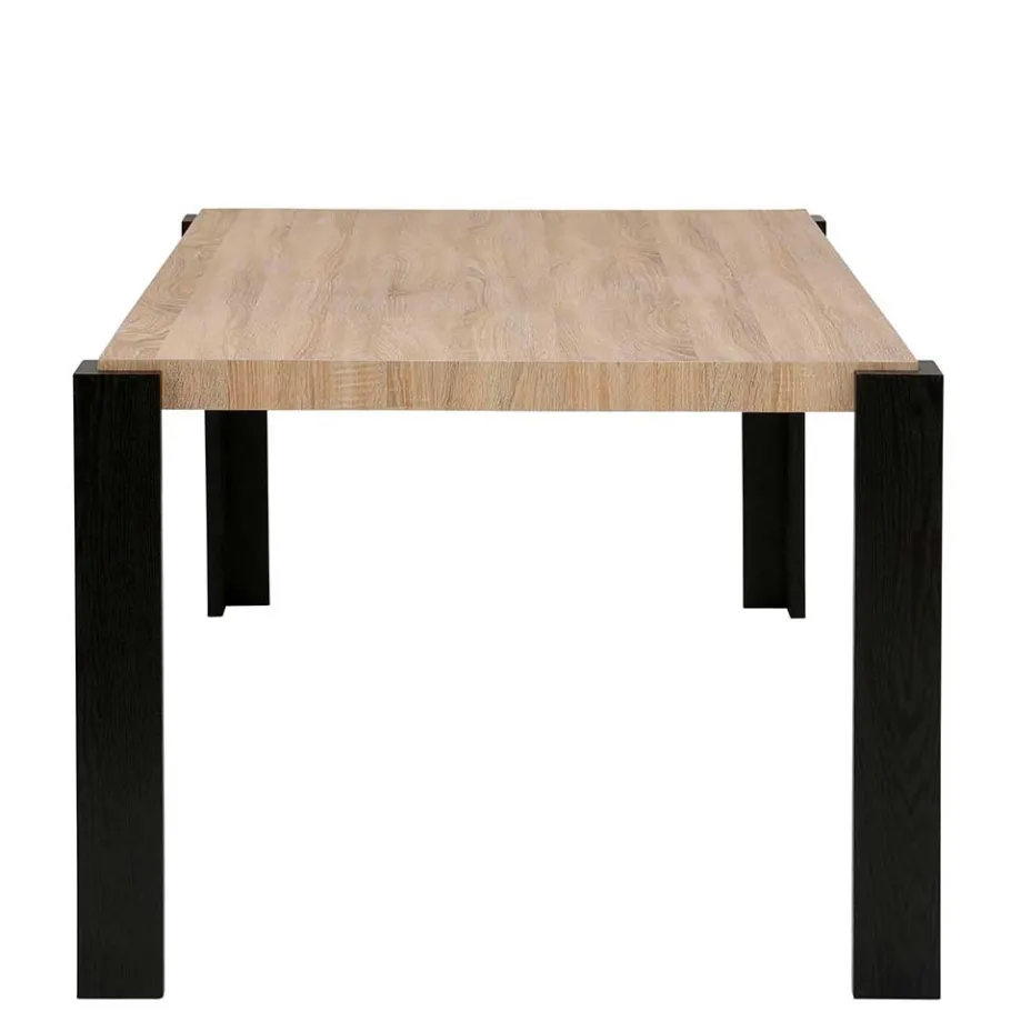 Sale Wohnen Esszimmer Tisch in Holzoptik Eiche & Schwarz - Cigano
