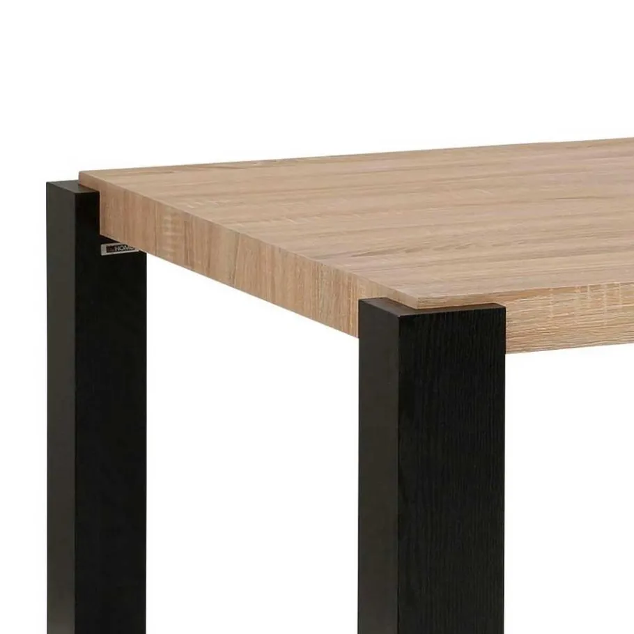 Sale Wohnen Esszimmer Tisch in Holzoptik Eiche & Schwarz - Cigano