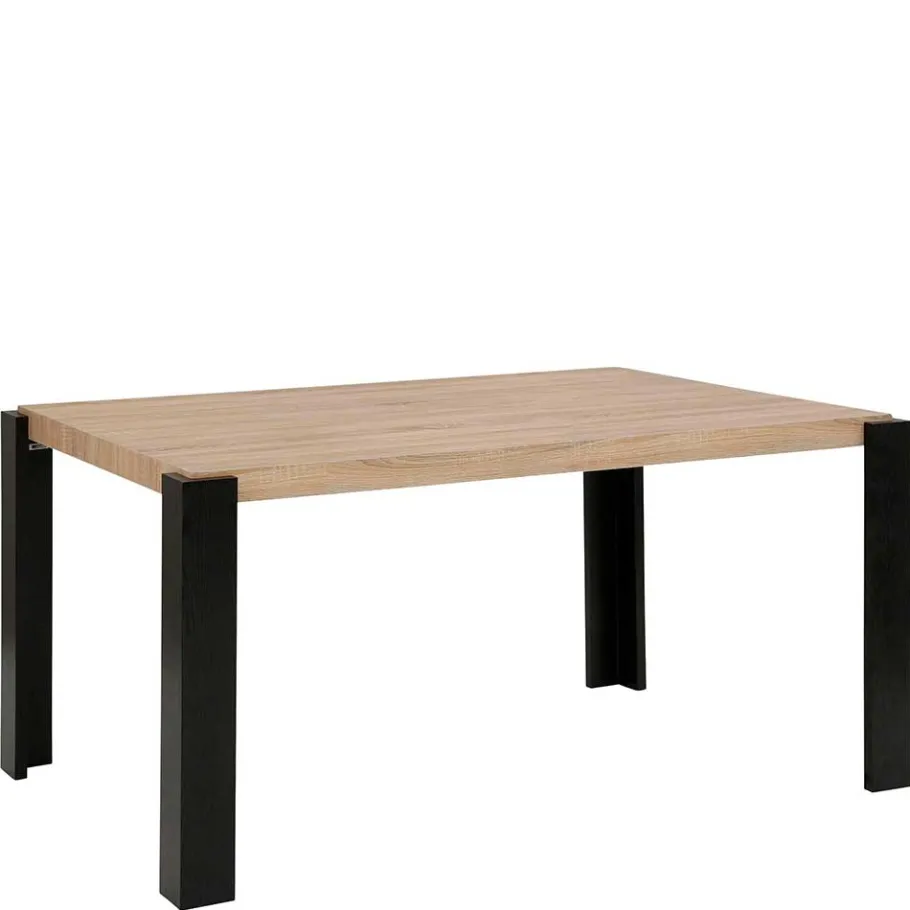 Sale Wohnen Esszimmer Tisch in Holzoptik Eiche & Schwarz - Cigano