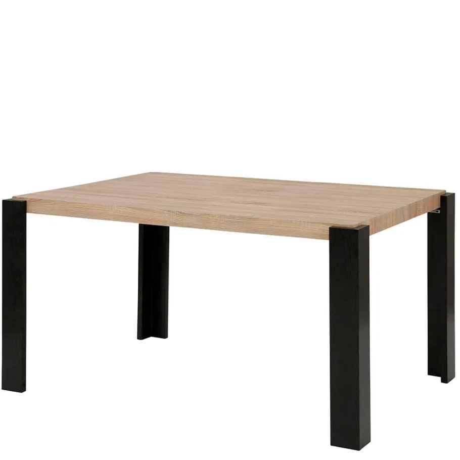 Sale Wohnen Esszimmer Tisch in Holzoptik Eiche & Schwarz - Cigano