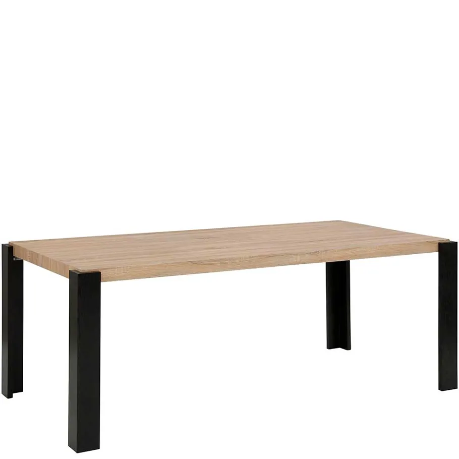 Sale Wohnen Esszimmer Tisch in Holzoptik Eiche & Schwarz - Cigano