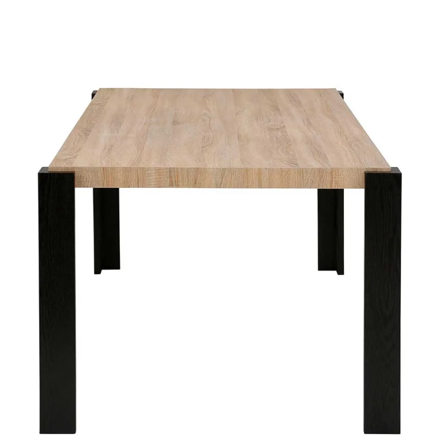 Sale Wohnen Esszimmer Tisch in Holzoptik Eiche & Schwarz - Cigano
