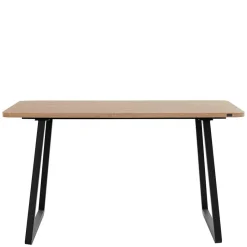 New Wohnen Esszimmer Tisch in Wildeiche Optik & Schwarz - Neviska