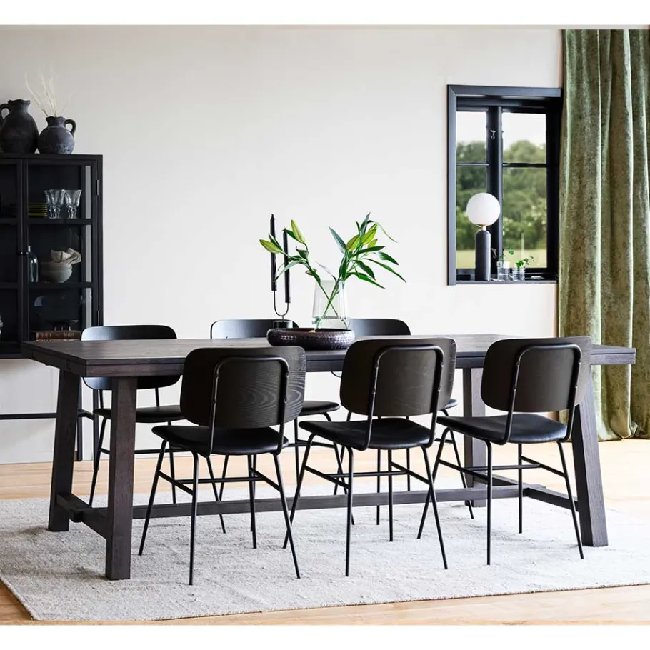 Clearance Wohnen Esszimmer Tischgruppe für 6 Personen - Vedraza (siebenteilig)