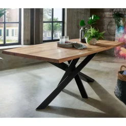 Clearance Wohnen Esszimmer Wildeiche Esstisch mit Mikado Fußgestell - Shajan