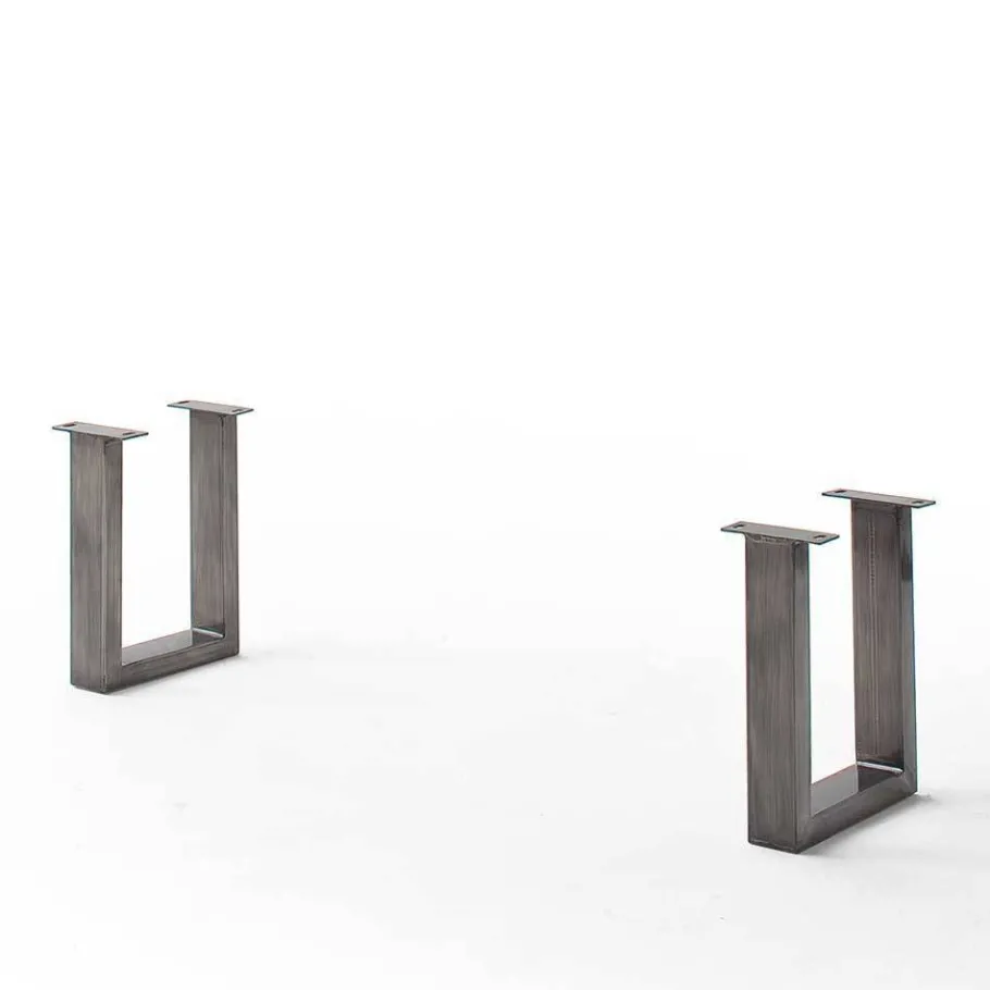 Best Wohnen Esszimmerbank in Walnuss Braun mit Altsilber - This