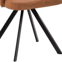 Sale Wohnen Esszimmer-Drehsessel in Cognac Braun - Sucrela