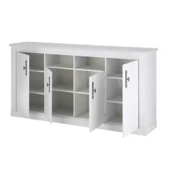 Clearance Wohnen Esszimmereinrichtung in weißer Holzoptik Pinie - Liancos (dreiteilig)