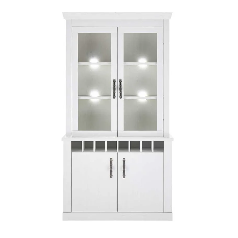 Clearance Wohnen Esszimmereinrichtung in weißer Holzoptik Pinie - Liancos (dreiteilig)