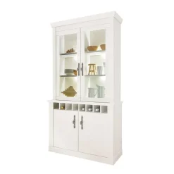 Best Wohnen Esszimmermöbel Kombi in weißer Holzoptik Pinie - Liancos (vierteilig)