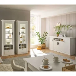 Sale Wohnen Esszimmerschrank Set in weißer Holzoptik Pinie - Liancos (dreiteilig)