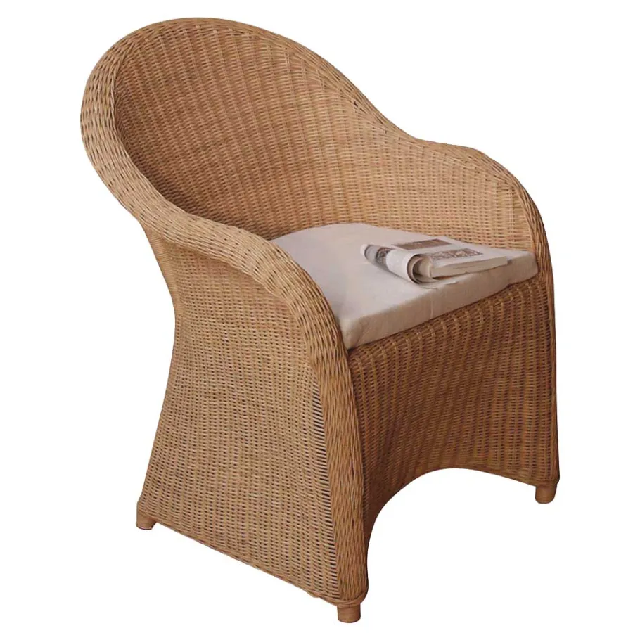 Discount Wohnen Esszimmersessel Classico aus Rattan