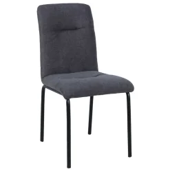 Clearance Wohnen Esszimmerstühle in Dunkelgrau & Schwarz - Frees (2er Set)