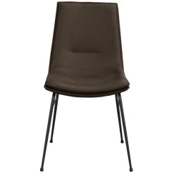 Clearance Wohnen Esszimmerstuhl aus Leder in Braun - Unkorian (2er Set)