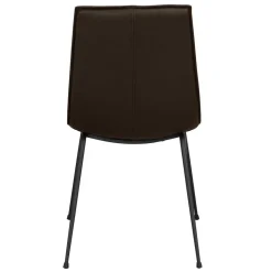 Clearance Wohnen Esszimmerstuhl aus Leder in Braun - Unkorian (2er Set)