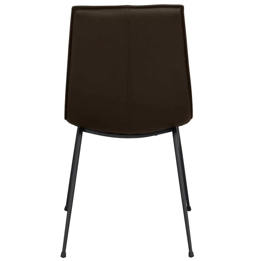Clearance Wohnen Esszimmerstuhl aus Leder in Braun - Unkorian (2er Set)