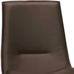 Clearance Wohnen Esszimmerstuhl aus Leder in Braun - Unkorian (2er Set)