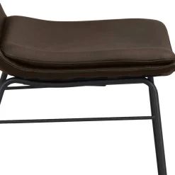 Clearance Wohnen Esszimmerstuhl aus Leder in Braun - Unkorian (2er Set)
