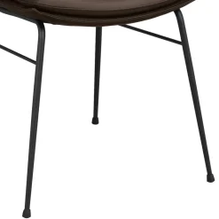 Clearance Wohnen Esszimmerstuhl aus Leder in Braun - Unkorian (2er Set)