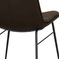 Clearance Wohnen Esszimmerstuhl aus Leder in Braun - Unkorian (2er Set)