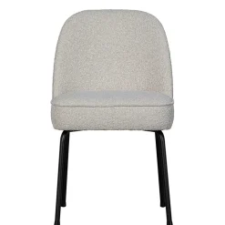 Discount Wohnen Esszimmerstuhl in Beigegrau Boucle - Clienta (2er Set)