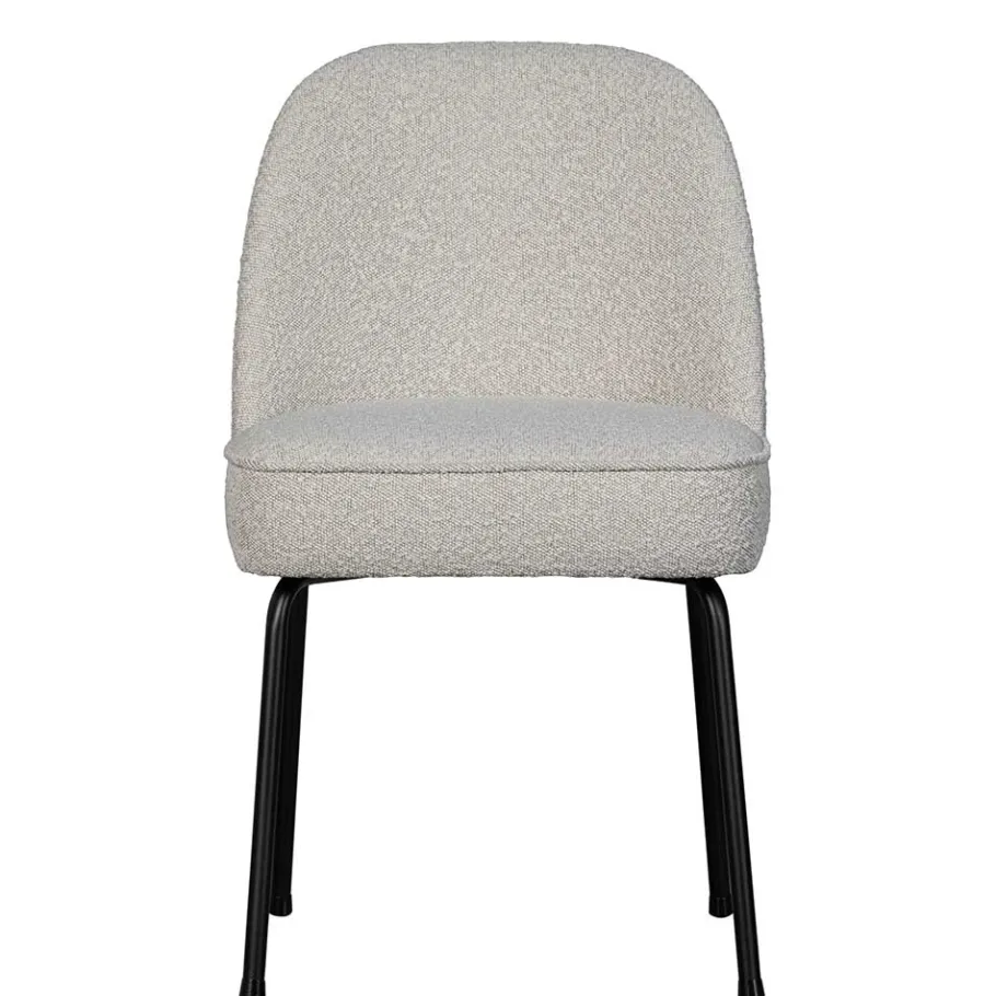 Discount Wohnen Esszimmerstuhl in Beigegrau Boucle - Clienta (2er Set)