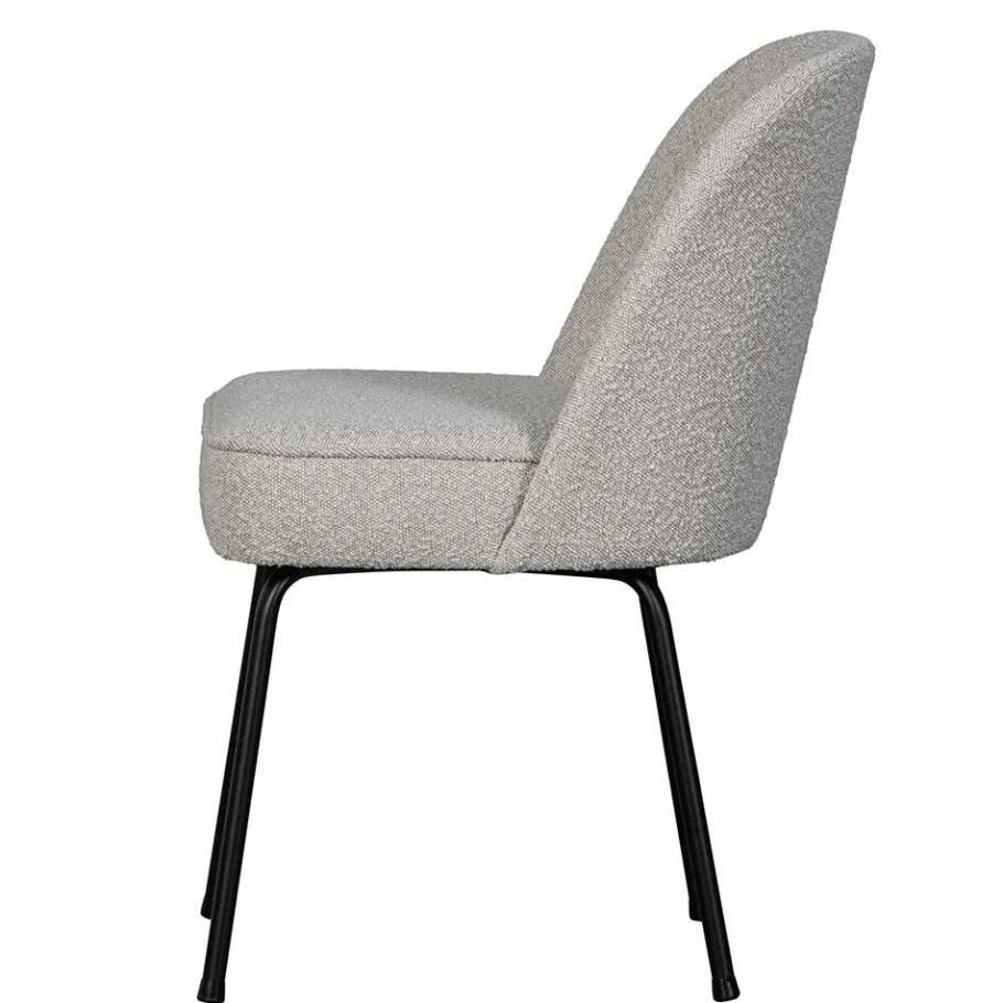 Discount Wohnen Esszimmerstuhl in Beigegrau Boucle - Clienta (2er Set)