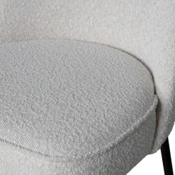 Discount Wohnen Esszimmerstuhl in Beigegrau Boucle - Clienta (2er Set)