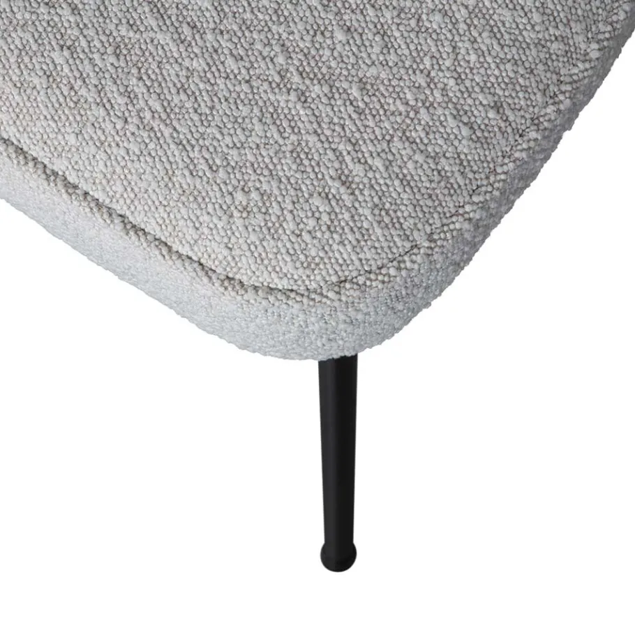 Discount Wohnen Esszimmerstuhl in Beigegrau Boucle - Clienta (2er Set)